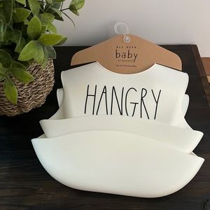 NEW Rae Dunn Baby Silicone Bibs- Set of 2